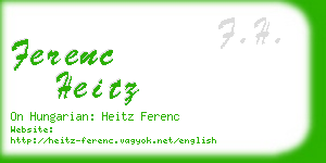 ferenc heitz business card